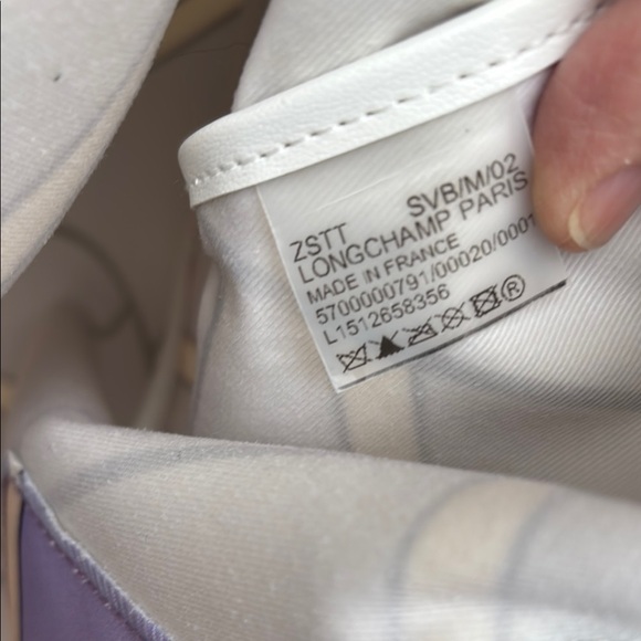 LONGCHAMP PARIS FRANCE LADIES Geometric Purple Black TOTE Handbag-RARE! - Picture 14 of 16